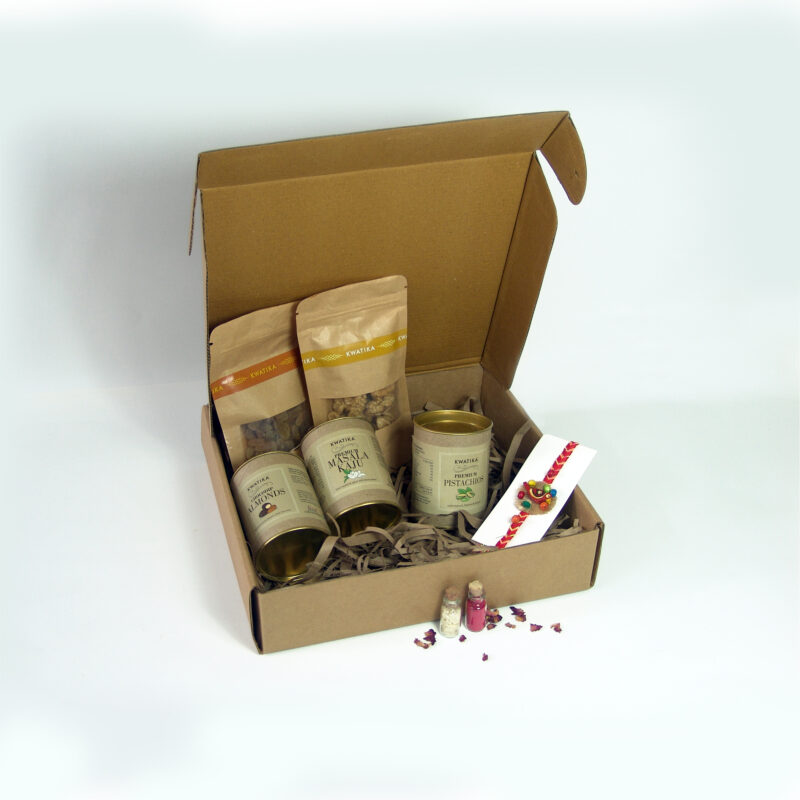 Eco-friendly Rakhi Gift Box with Dry Fruits