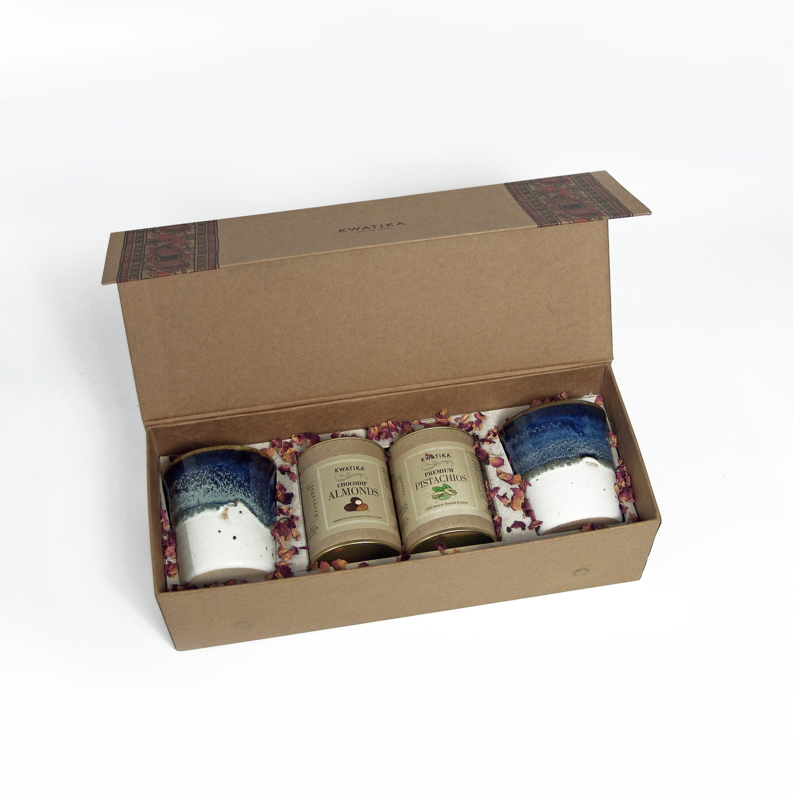 Artist-made Ceramic Mugs with Dry Fruits