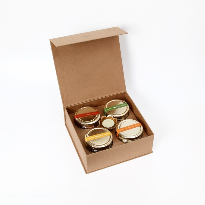 The Exclusive Square gift Pack with Golden Diya and T-light
