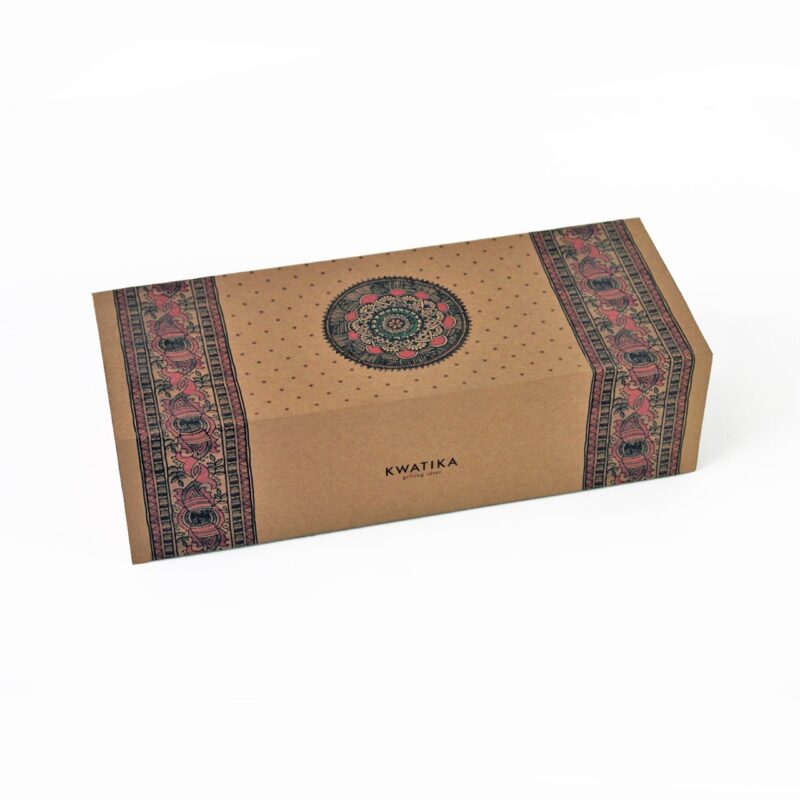 Exclusive, eco-friendly, printed craft rigid box with top opening flap in rectangular shape
